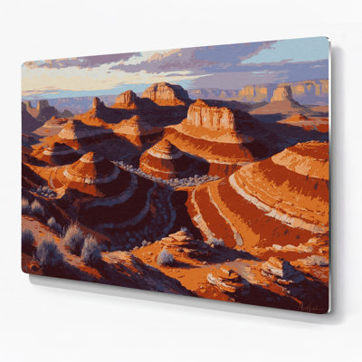 Southwestern Landscapes Painted Hills 123 Brown Metal Wall Art
