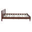 Lit en bois de pin massif, grand et stable, sans sommier, couleur noyer foncé-2038876149