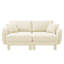 Tissu beige moderne 2 avec cadre en bois et sièges pour un canapé de maison élégant en beige, design élégant et doux pour une utilisation quotidienne