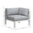 Peryman Outdoor Aluminum Corner Chair With Cushions, Buff