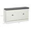 Banc à chaussures pour vestibule, rangement avec coussin, 2 tiroirs, tablette réglable, peut contenir 8 paires