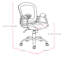 Chaise de travail en maille Clayborn-34803109