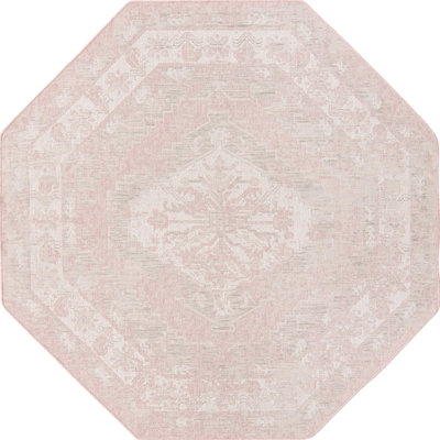 Tapis d'intérieur / extérieur rose Susan