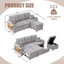 3 Seater Corduroy Sofa Bed-1307316709