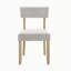 Ensemble de table de salle à manger 7 pièces pour 6 tables de 57 pouces avec 6 chaises rembourrées en lin, style japonais-133467119
