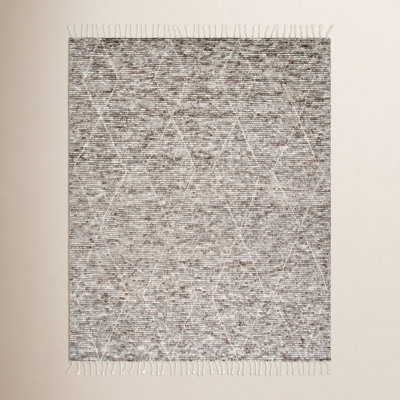 Talon Hand-Knotted Geometric Gray Rug