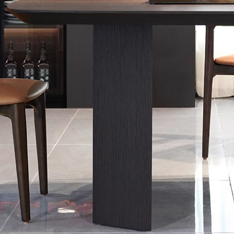 Pieds en acrylique pour le bureau, simples et rectangulaires, H 29,53 po x l 78,74 po x P 39,37 po, Brun