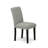 5 Piece Modern Dining Table Set Includes a Rectangle Wooden Table with X-Legs and 4 Shitake Linen Fabric Upholstered Parson Chairs, Wire brushed Black-1200749421