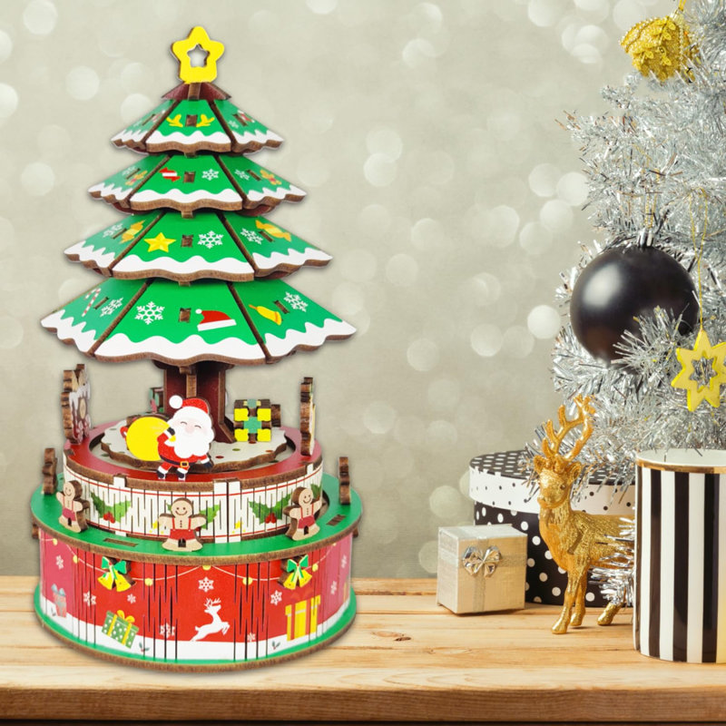 The Holiday Aisle® Christmas Tree DIY Music Box | Wayfair