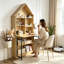 Bureau d'artisanat pliant avec tablettes de rangement
