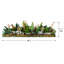 Jardinière rectangulaire en verre 48 po Casa Moderna avec plantes grasses et bois flottant-918161619
