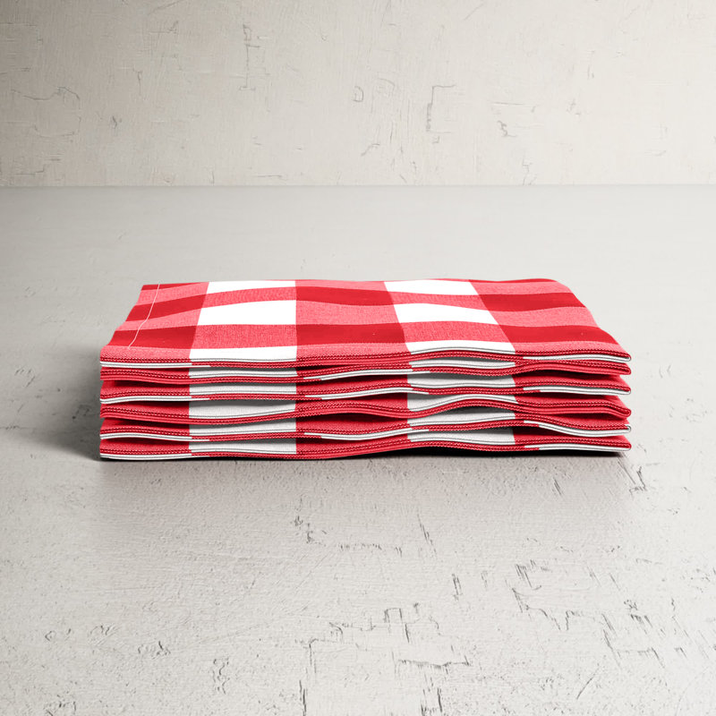 Loa 6 Piece Cotton Napkin Set, Red