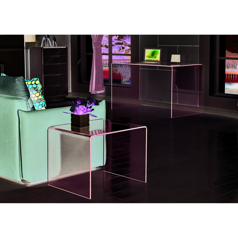 Clear Bent Glass Desk - And Functional Multi-Purpose For Different Activities Spaces
