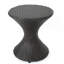 Élégante table d'appoint en sablier de 16 pouces pour une utilisation extérieure durable et polyvalente, parfaite pour la décoration de patio et de jardin.