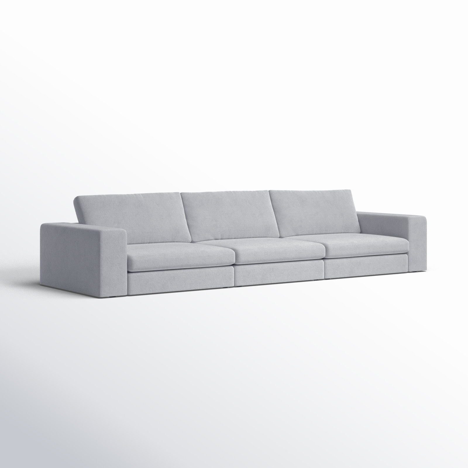 Ojai 140" Upholstered Sofa, Light Gray