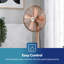 GEEPAS 16” Metal Pedestal Fan | Electric Standing Floor Fan With 3 Speed 4 PC Aluminium Blades | Adjustable Height Tilt Head & Oscillating Function | Powerful Airflow for Home Office Use, 50W-88521661