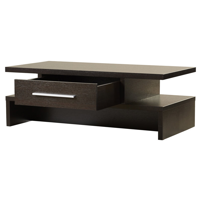 Aghalee Trestle Coffee Table with Storage, Coffee Bean