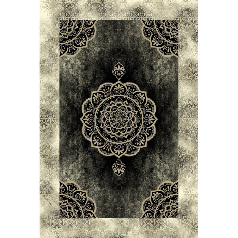 Premium Woven Area Rug, 5.2 x 7.5 Feet, 100% Polyester, Antibacterial, Non-Slip PVC Underside | 3D Digital Printed Design, 0.3 in Pile Height | Machine Washable, Ideal for Living Room & Bedroom Decor