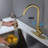 Single Handle Stainless Steel Kitchen Sink Faucet With Pull Down Sprayer