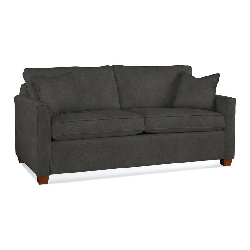 Charleston 77" Sleeper Sofa , Gel Memory Foam, Elite Ash 100% Polyester, Coffee