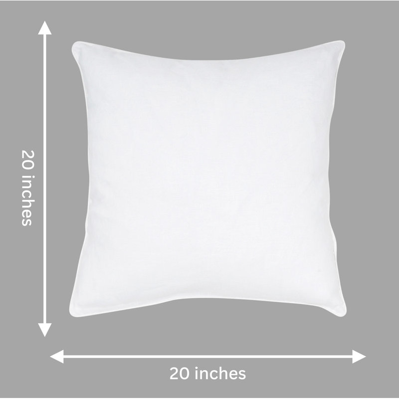 Solid Linen Cotton Decorative Throw Pillow Covers, Set of 2, White