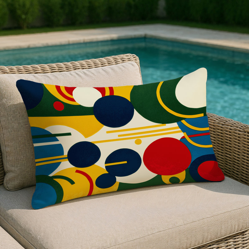 Spunky Spiral Indoor And Outdoor Throw Pillow, Rectangle 20"H x 14"W