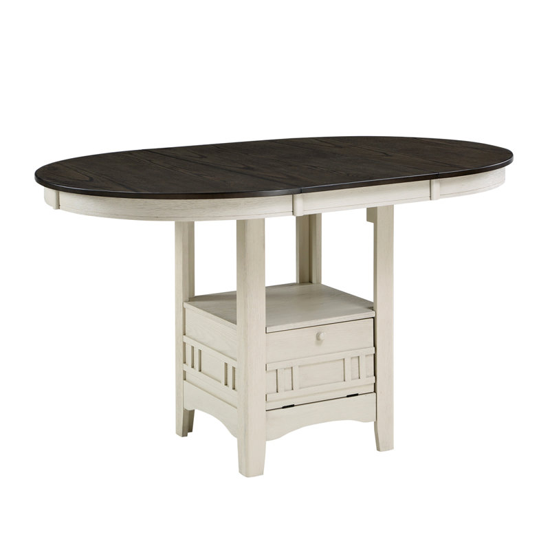 Louroukina Extendable Oval Unfinished Dining Table, Beige