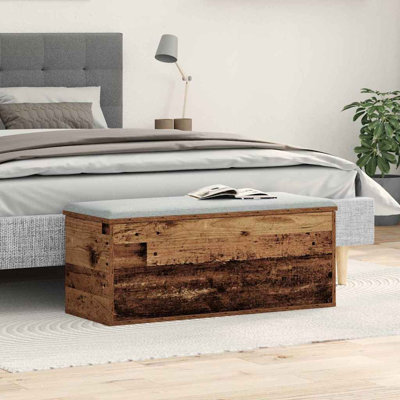 Storage Chest Home Organiser Cabinet Trunk Container Engineered Wood