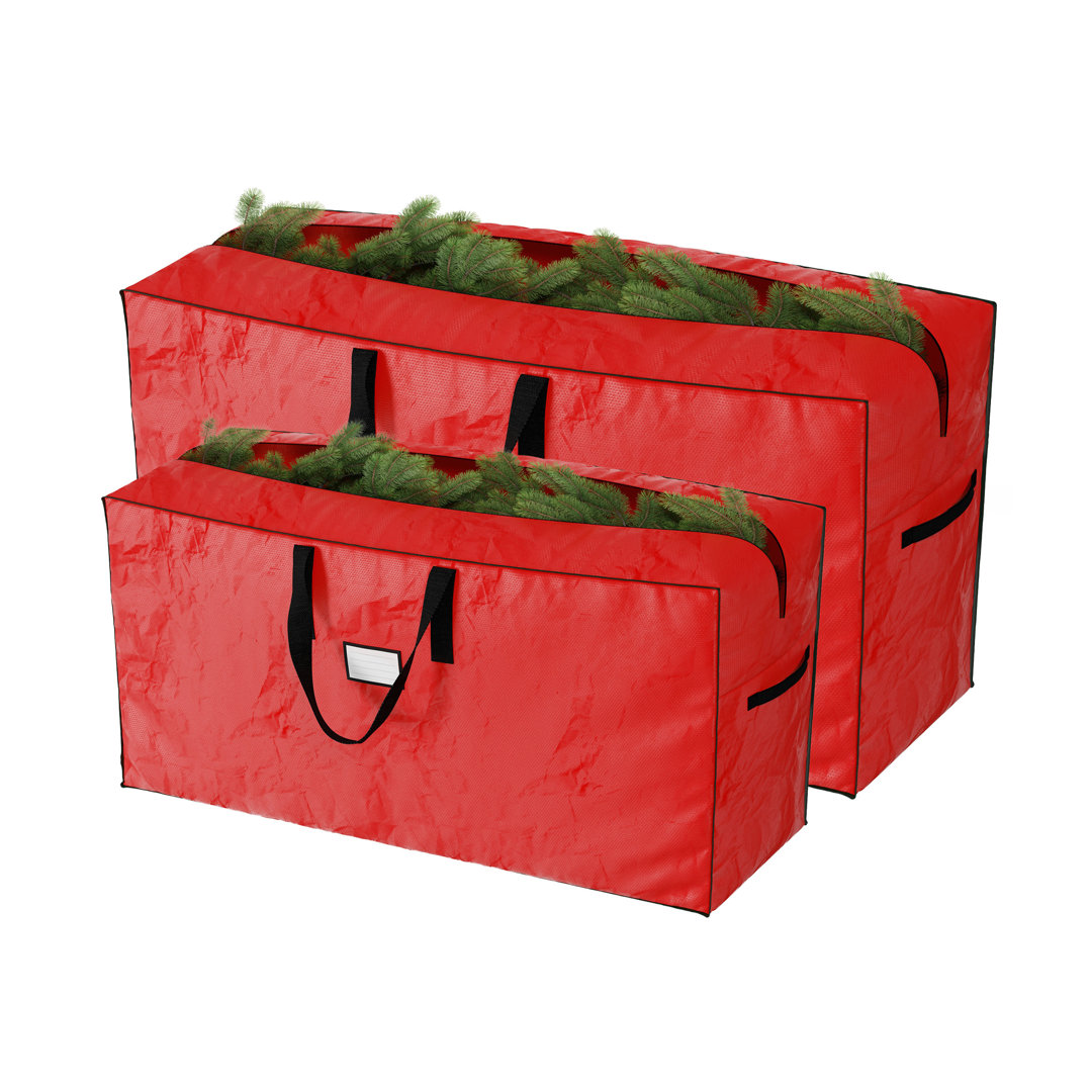 Christmas Tree Storage Bags - 2 Woven Totes for up to 16-Foot Artificial Trees - Protects Holiday Decorations from Damage The Holiday Aisle®