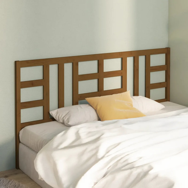 Solid Wood Headboard, Honey Brown, 206 x 100 cm