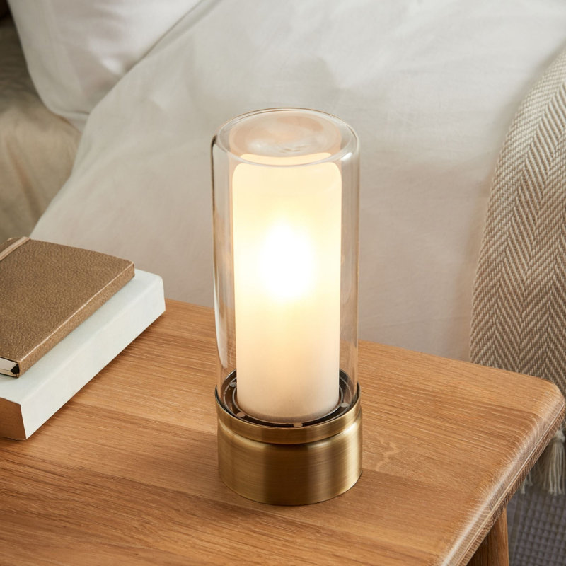 Glass Desk Lamp, Gold