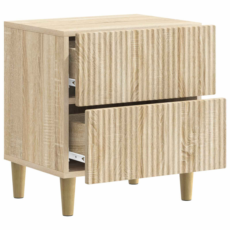 43cm W Manufactured Wood Bedside Table, Sonoma Oak