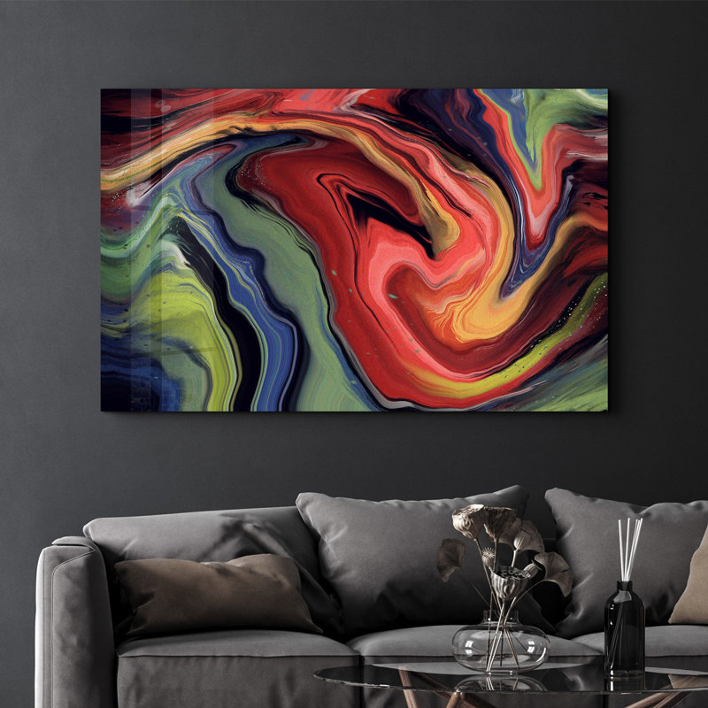Elegant Tempered Glass Wall Art Painting, 13.8 x 21.7 inches | 100% Tempered Glass, Thickness: 0.16 inches | UV Printed for Vibrant Colors | Perfect for Home Decor, Living Room, & Office Spaces
