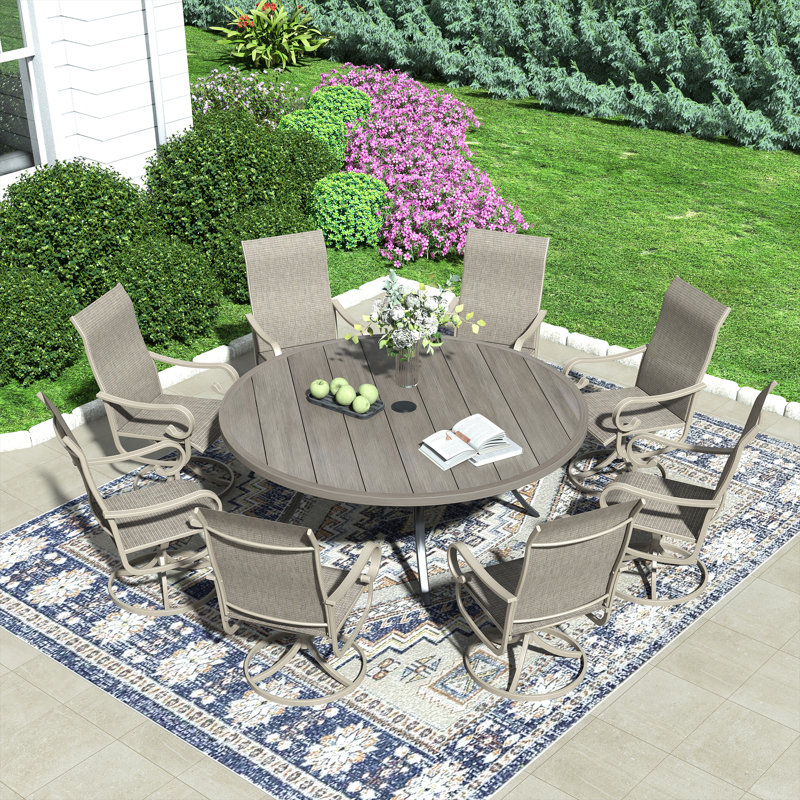 Patio Dining Set, Sandshell/Beige