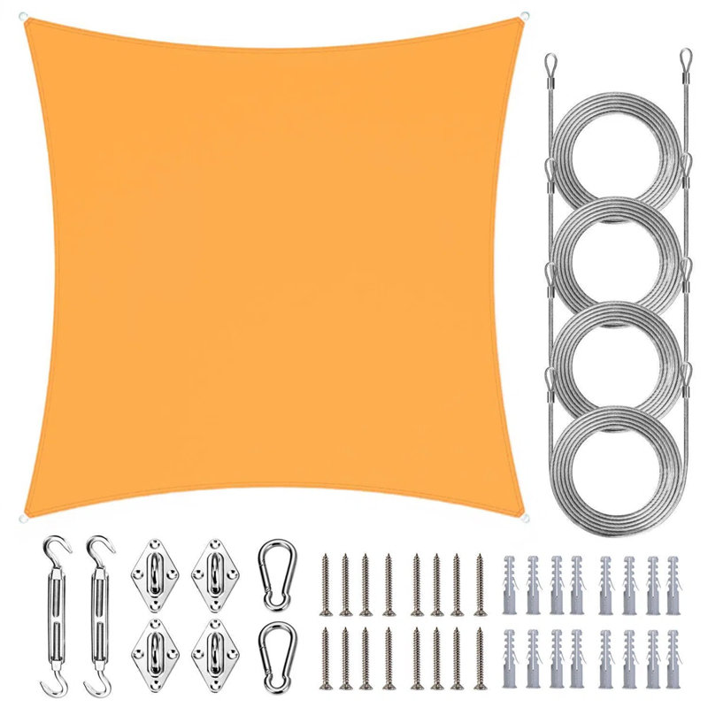 Voile d'ombrage imperméable Royal Shade, L 12 pi x P 7 pi, Jaune