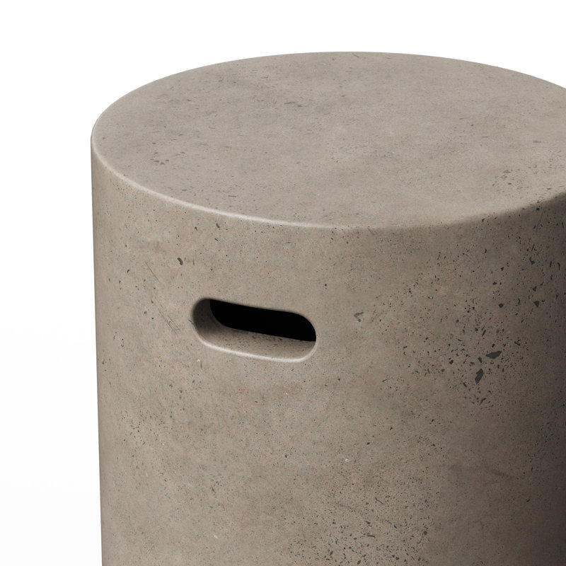 Quigley Cylinder Stool, Dark Gray