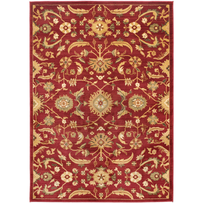 Tapis rouge / doré Christensen, Rectangle 9 pi 6 po x 13 pi