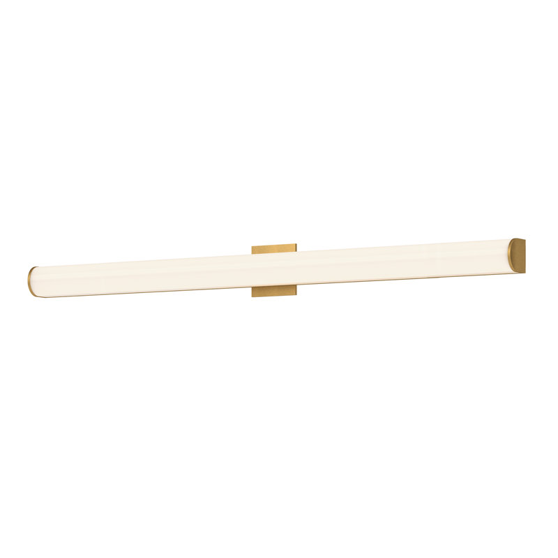 Éclairage pour meuble-lavabo à DEL, Or brossé, H 4,5 po x l 36 po x P 2,88 po