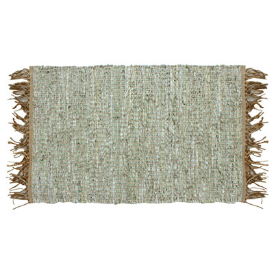 Hand Tufted Boho Accent Rug with Tassels