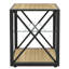 Ensemble de 2 tables de chevet de style industriel moderne, plateau en bois trempé et bois aggloméré | Idée de cadeau-927317042-927317033