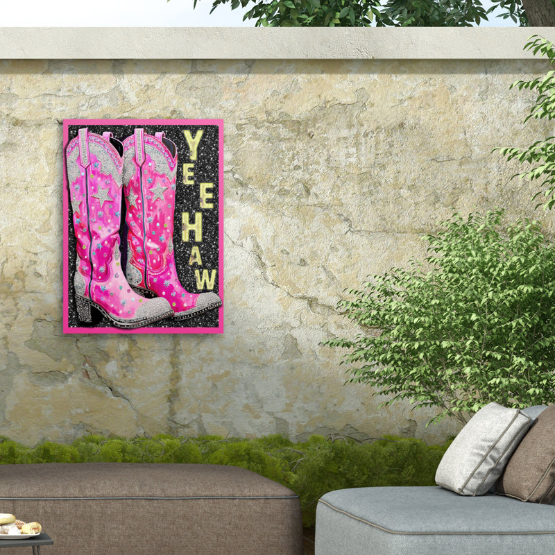 Toile d'extérieur Jess Stempel Yeehaw, H 14 po x l 19 po
