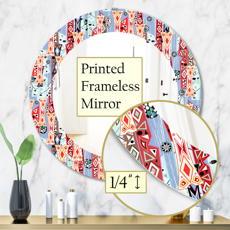 Motif abstrait - miroir moderne, H 31,5 po x l po