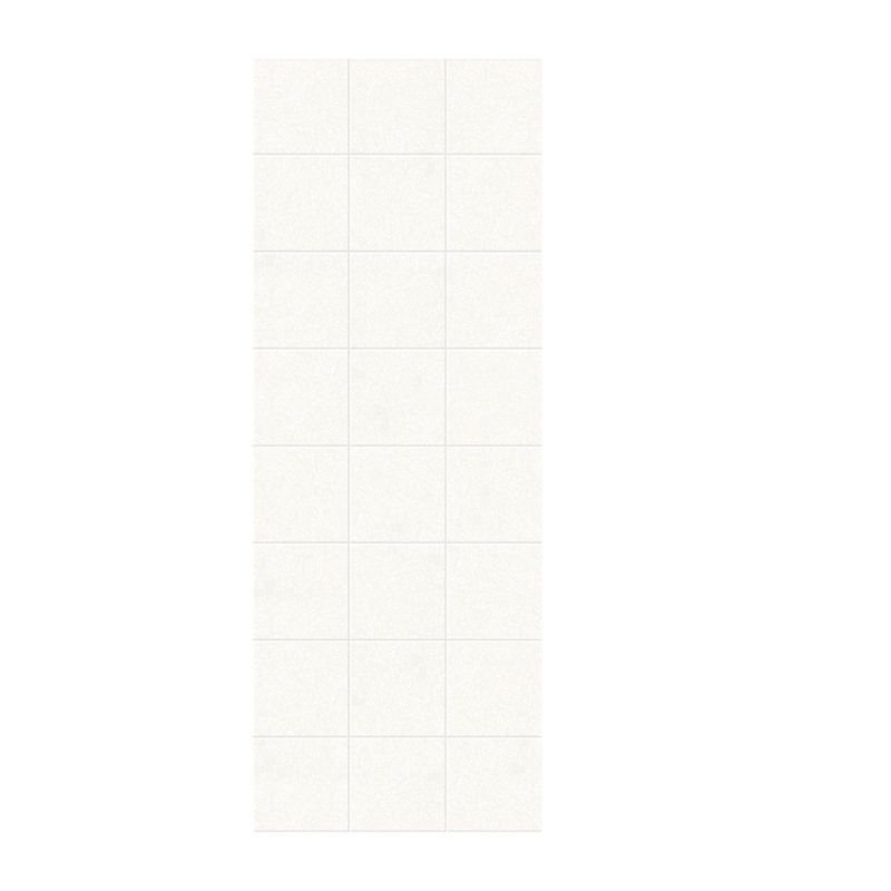 Paroi de douche à trois panneaux 96 "x 36" x 0,25 "Solid Surface, Blanc Tahiti