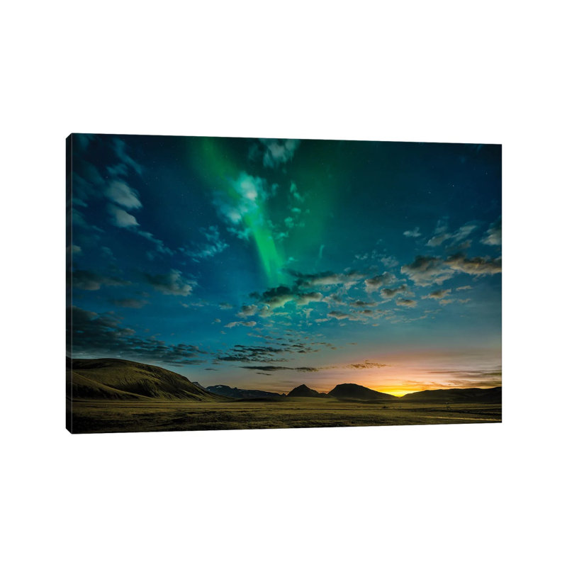 Aurora Borealis, Mt.Hekla, Iceland by Panoramic Images - Gallery-Wrapped Canvas Giclée on Canvas, Wrapped Canvas