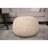 Modern Cotton Round Pouf, Beige
