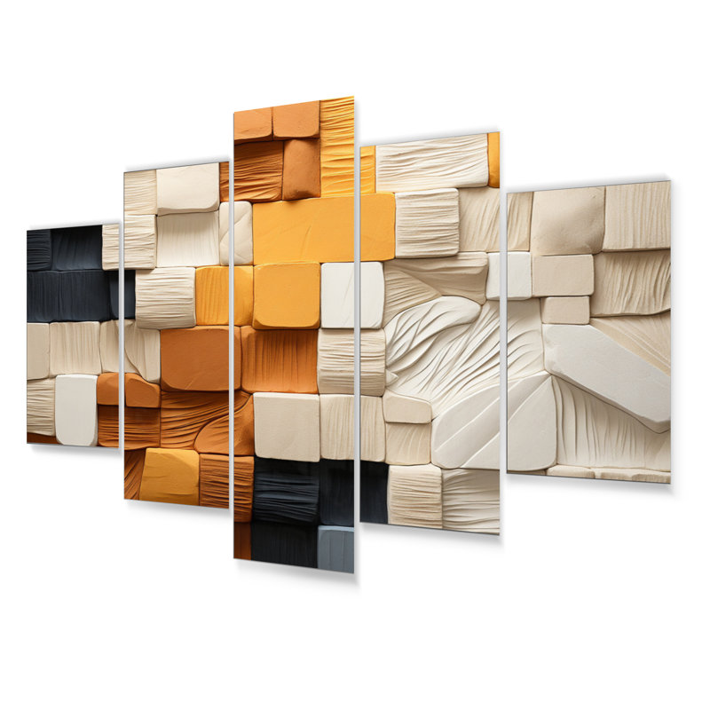 Ensemble de salon Cubic Yellow and Gray Fibre II - Cubism