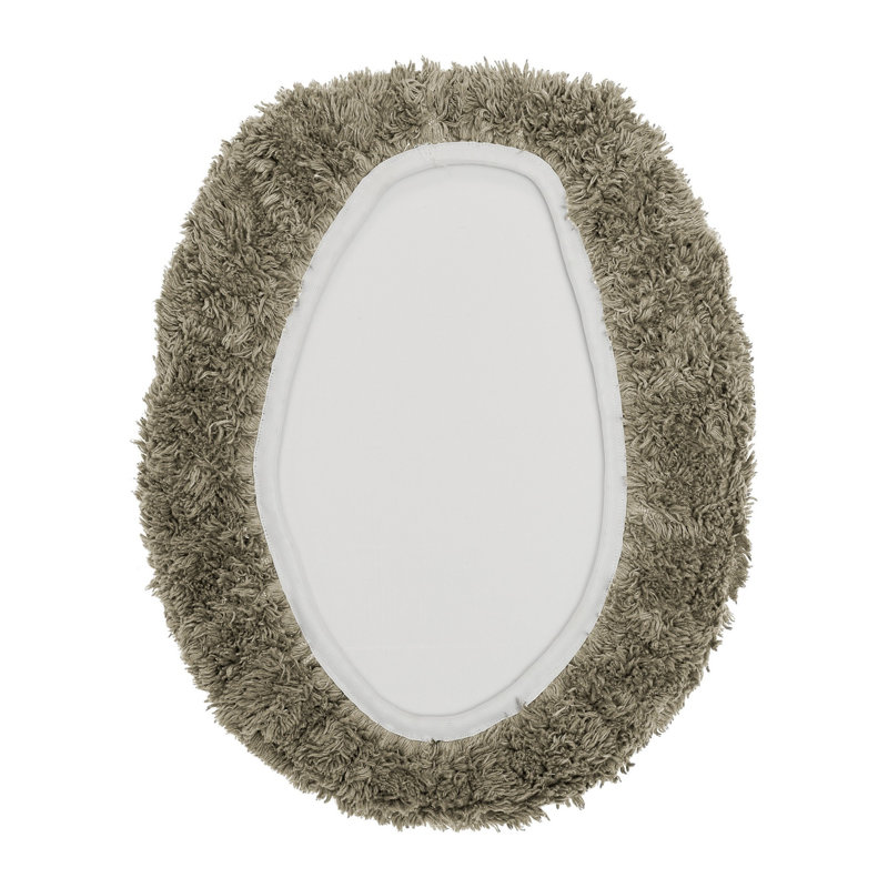 Couvercle de toilette allongé 100% coton Widman, très doux, absorbant et lavable à la machine pour salle de bain principale, pour invités et enfants, 18 po x 20 po, beige / blanc