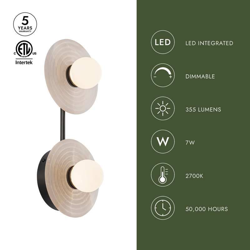 Dahlia 2 - Light Vanity Light, Vintage Brass