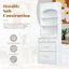 Cuisine moderne de 83,7 pouces avec rangement - comptoir en faux marbre blanc avec armoire pour un comptoir efficace et des tiroirs