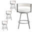 Tabouret de comptoir pivotant moderne avec dossier bas incurvé et cadre en métal 26,6 po Aloisia (ensemble de 4)-131199776-131199778